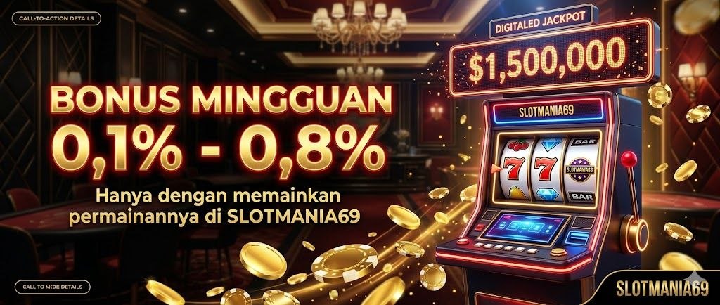 BONUS ROLLINGAN MINGGUAN CASINO & SLOT UP TO 1%